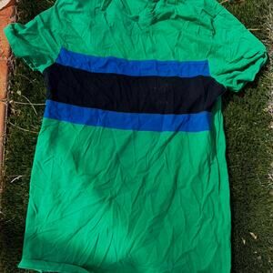 Men's Medium Tommy Hilfiger Green & Blueblack Polo T-Shirt